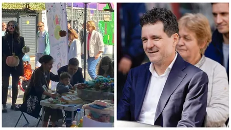 FOTO Imagini înduioșătoare cu Nicușor Dan și Mirabela Grădinaru alături de copii la mai multe târguri de creație