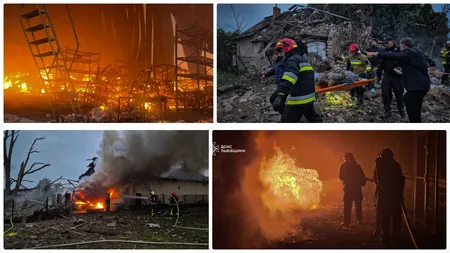 FOTO Zelenski face un apel disperat către America și Europa, în urma atacului rusesc cu sute de drone și rachete balistice în Ucraina