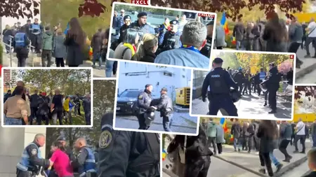 Bătaie cu jandarmii pentru Călin Georgescu! O femeie gravidă ar fi fost îmbrâncită de forțele de ordine. Cum a început scandalul