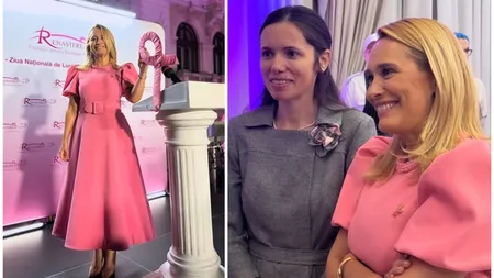 Gafa făcută de Andreea Esca la un eveniment. Se afla lângă Prima Doamnă și avea microfonul deschis