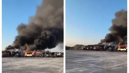 Incendiu puternic în Prahova. A fost emis Ro-Alert