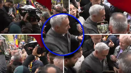 Călin Georgescu, baie de mulţime la IPJ Ilfov: 