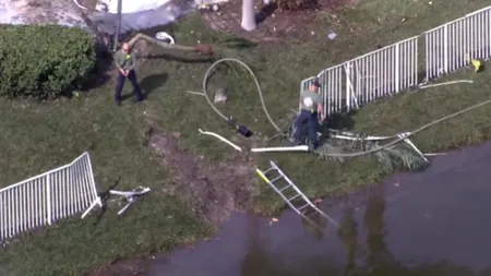 VIDEO Avion prăbuşit în Florida, într-o zonă rezidenţială