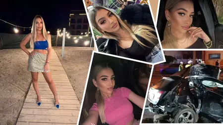 Imagini șocante cu ultimele secunde din viața Jasminei! Vehiculul în care a murit tânăra mergea cu 160 km/oră