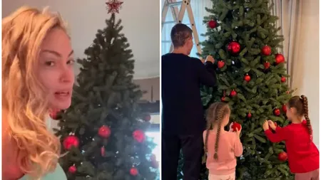 Valentina Pelinel și Cristi Borcea au furat startul și au împodobit bradul la începutul lui noiembrie. Cum arată pomul de Crăciun