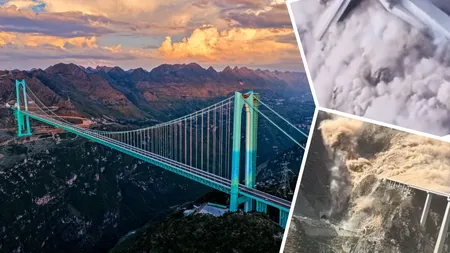 VIDEO Cel mai înalt pod din lume s-a prăbușit în plină zi! Construit în doar 3 ani, acum a ajuns praf și pulbere