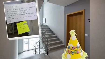 O studentă la Medicină în Cluj a pus anunț la scara blocului că urmează să dea petrecere de ziua de naștere. Reacția neașteptată a vecinilor: 