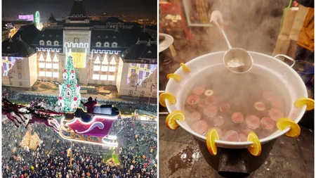 Cât costă un pahar de vin fiert și o porție de fasole cu ciolan la Târgul de Crăciun din Craiova, în 2025
