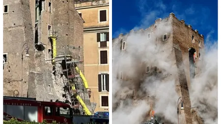 Românul prins sub dărâmături după prăbușirea unui turn medieval din Roma a murit