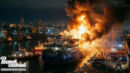 Un atac ucrainean a lovit o navă în portul rusesc Rostov-pe-Don