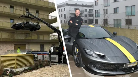 Magnatul austriac care și-a parcat Ferrari-ul de 300.000 de euro pe balcon. Autoritățile din Viena au intervenit de urgență pentru îndepărtarea bolidului de lux din imobil