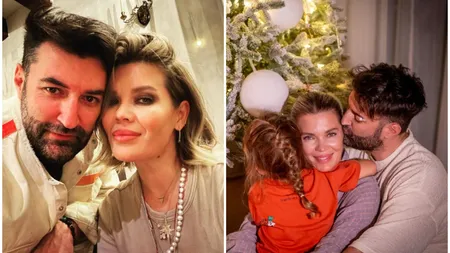 Smiley și Gina Pistol, primele imagini de Crăciun. Cum s-au fotografiat alături de fiica lor, lângă brad: 