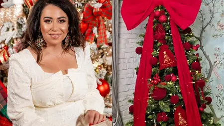 Oana Roman a împodobit bradul de Crăciun alături de fiica ei, Isa