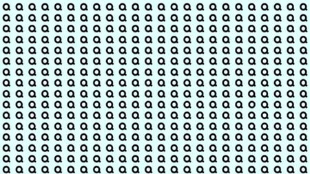 TEST IQ. Identificați singura literă O ascunsă printre Q-uri. Numai mințile sclipitoare reușesc în mai puțin de 10 secunde