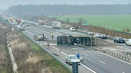 Trei militari francezi din batalionul de la Cincu au salvat viața șoferului de TIR răsturnat pe Autostrada A3