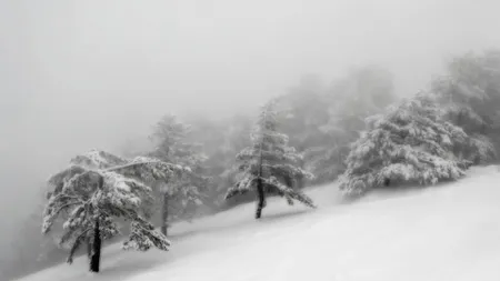 Minus 50 de grade, temperatura resimțită la munte, în Cluj. Vânt puternic și la Cota 2000, mai multe instalații din Sinaia sunt oprite