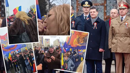 AUR-iștii și fanii lui Șoșoacă au făcut scandal în ziua Unirii Principatelor. L-au huiduit pe Nicușor Dan și s-au îmbrâncit cu jandarmii