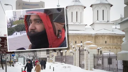 Prima iarnă adevărată a unui livrator din Bangladesh, în București: „Șoselele sunt foarte periculoase şi alunecoase”