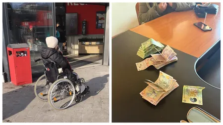 ”Filantropica” în varianta Iași. Cerșea făcând pe infirma, în scaun cu rotile, și locuiește într-un hotel de lux!