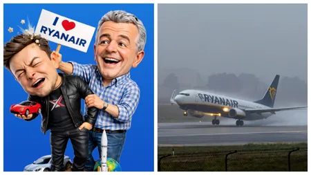 Ryanair vinde bilete cu doar 14,99 euro, după ce Elon Musk l-a atacat pe CEO-ul companiei. ”Mulțumiți-i marelui 'idiot' Musk!” / ”Cine ar fi zis că Ryanair are 'ouă' mai mari decât tot guvernul SUA?”
