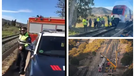 Un nou accident feroviar în Spania. Mai multe persoane au fost rănite după ce un tren a lovit o macara - UPDATE