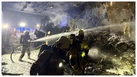 Un șofer român a provocat un accident și a distrus un tunel din Austria. TIR-ul a luat foc în interior
