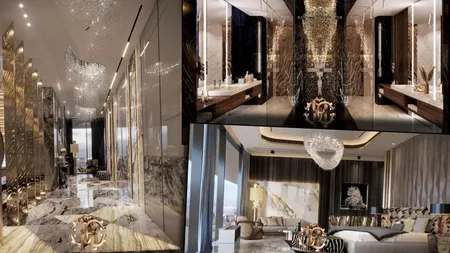Cum arată penthouse-ul de lux din București realizat în stil Cavalli. Prețul de vânzare este de 3 milioane de euro