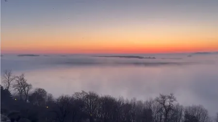 ”Fierbe” Dunărea! Fenomen spectaculos, la Galați