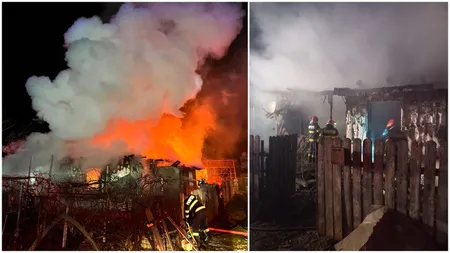 Incendiu la un priveghi. Oamenii au sărit pe geamuri să își salveze viața, mortul a fost carbonizat