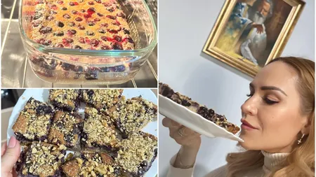 Tartă cu ovăz și afine, desertul gustos și aromat care nu compromite silueta. Rețeta Gabrielei Firea: 