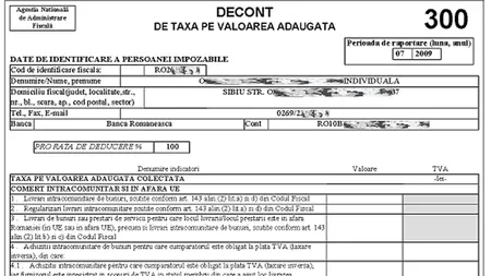 ANAF modifică Formularul 300: doar noile cote de TVA vor fi declarate din 2026