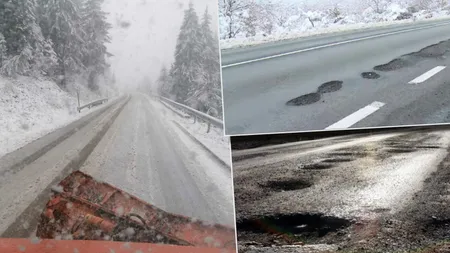 Drumurile din România, distruse după ninsorile din ultimele zile. Șoferii, complet dezamăgiți: „Puneți-vă câte o roată de rezervă în plus, că aveți nevoie”