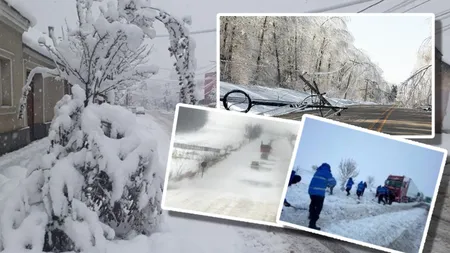 Mai multe localități au rămas fără curent din cauza viscolului. Mii de români sunt afectați