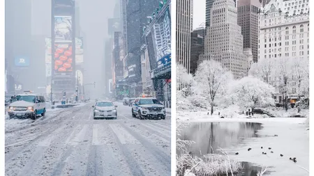 Şcoli închise în SUA după o nouă furtună puternică de zăpadă. Trafic restricţionat masiv în New York VIDEO