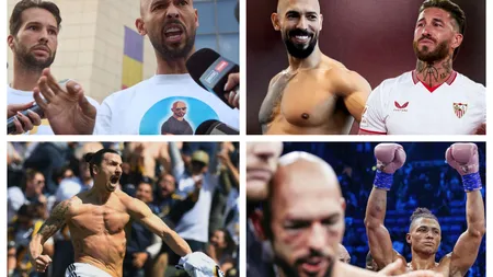 Fraţii Tate se bat în ring cu coloşii din fotbal Sergio Ramos şi Zlatan Ibrahimovic. Gala are loc în Qatar