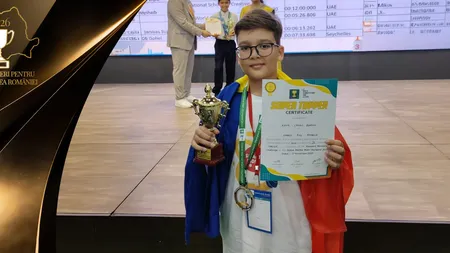 Creierul lui este un super-computer! Românul Kevin-Casian Bordea a devenit, la 10 ani, campion mondial pe trei continente