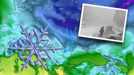 Un anticiclon polar se năpustește asupra României. Se anunță ninsori abundente și temperaturi extreme