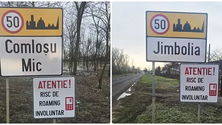 Indicatoare de avertizare în județul Timiș, la granița cu Serbia, privind riscul de ”roaming involuntar”. Românii ajung să plătească sume imense
