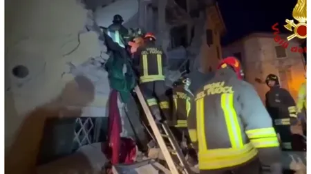 Explozie puternică în Italia. O persoană a murit, iar alte trei au fost rănite după ce o clădire cu trei etaje s-a prăbușit