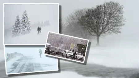 Noi alerte meteo. ANM anunţă cod portocaliu de ninsori şi viscol puternic. Harta judeţelor vizate