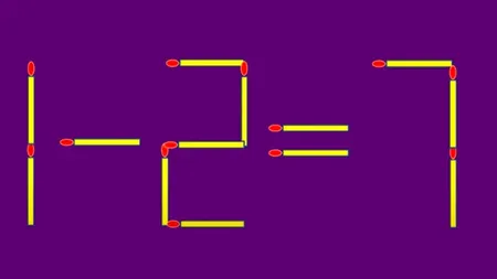 Ai minte de geniu? Mută un singur băț de chibrit pentru a corecta ecuația