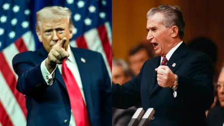 Donald Trump, comparat cu Nicolae Ceaușescu după ce a pus un banner uriaș cu chipul său pe clădirea Departamentului de Justiție al SUA