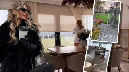 Andreea Bănică locuiește într-o casă de vis. A investit milioane în ea, dar vila se învârte după soare. ”A fost o muncă… nu grea, ne-a rupt!”