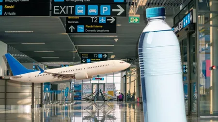 Anunț important pentru românii care călătoresc cu avionul. Pasagerii pot transporta lichide în recipiente de până la doi litri în bagajul de mână