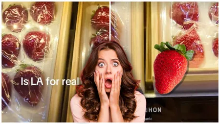 Așa arată visul american? Incredibil cât costă 12 căpșune într-un supermarket din Los Angeles! În România poți cumpăra peste 10 kilograme de banii ăștia