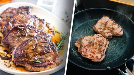Câte minute trebuie să ții ceafa de porc în tigaie ca să iasă suculentă și delicioasă. Greșeala frecventă făcută de bucătarii amatori