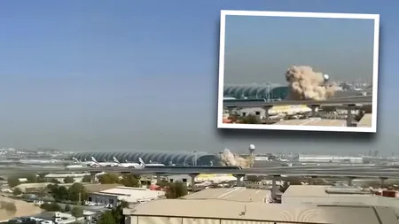 Explozie, sâmbătă dimineață, în aeroportul din Dubai. Zborurile au fost suspendate temporar după interceptarea fulger a unei drone