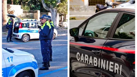 Urmărire ca în filme pe străzile din Italia. Trei români au fugit de poliție cu un BMW după ce au fost prinși la furat. Ce s-a găsit în mașina hoților, oamenii legii au fost surprinși