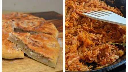 Plăcintă cu varză și boia făcută ca în Ardeal. Rețeta de post de care nu te vei mai sătura