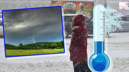 Prognoza meteo. Va ninge viscolit, cu depunere de zăpadă, iar temperaturile minime scad sub 0 grade Celsius. Primele furtuni cu descărcări electrice din 2026!